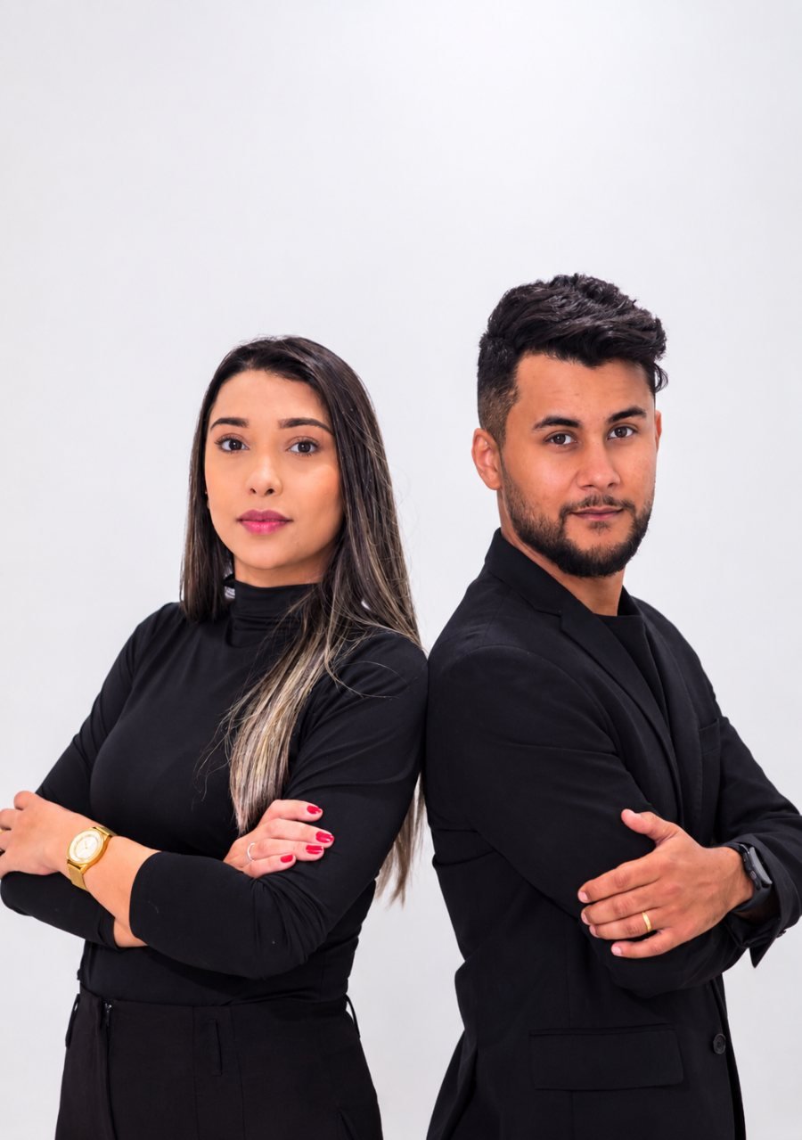 Equipe da Saúde Prime: Maria Eduarda e Leonardo Souza